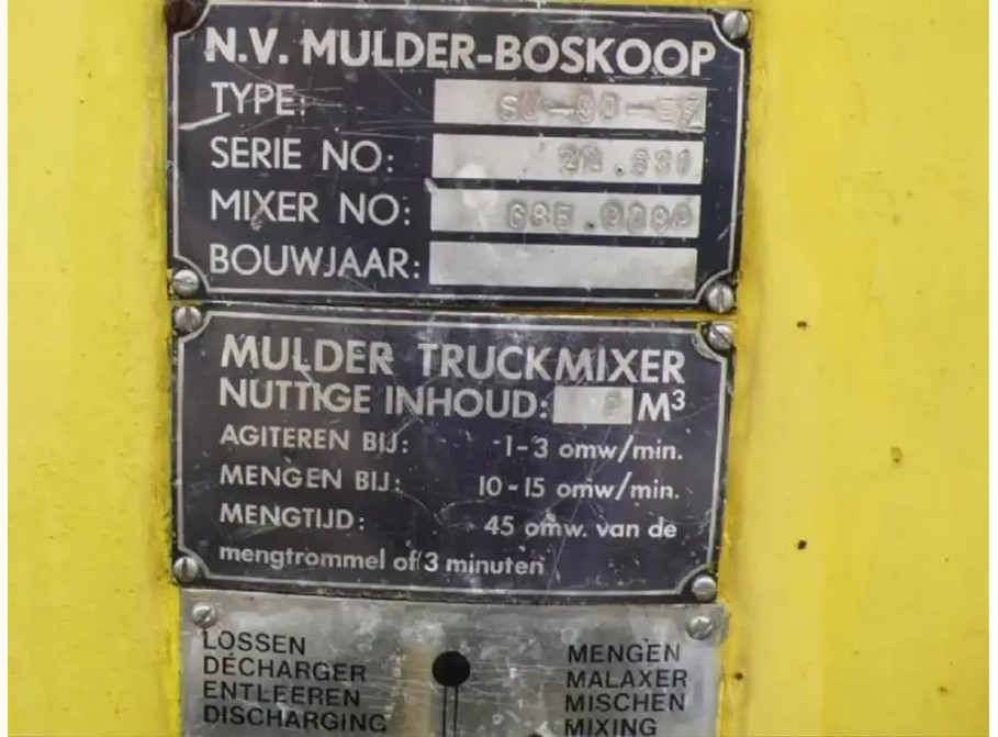 Mulder mixer 9m3 mixer